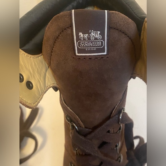 Women’s Coach Carol Brown Suede High Heel Boots Size 6 - Picture 8 of 12